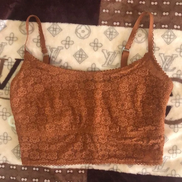 Women's Brown Gilly Hicks Curvy Longline Scoop Bralette - Picture 2 of 4